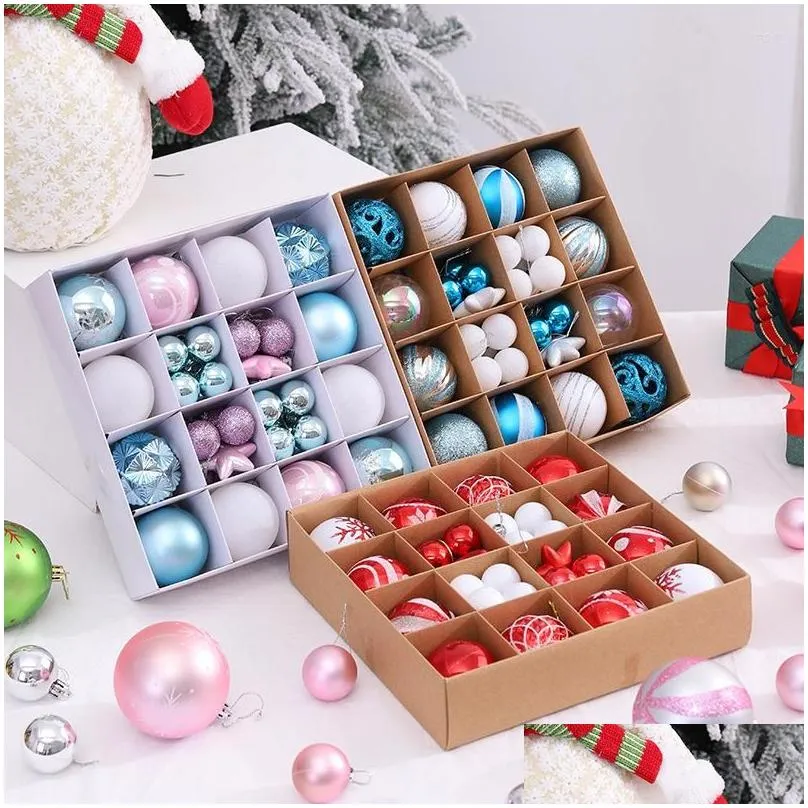 Party Decoration Party Decoration Electroplating Christmas Balls Room Decor Gift Box Tree Pendant Home Bedroom Layout Holiday Ornament Dhza2