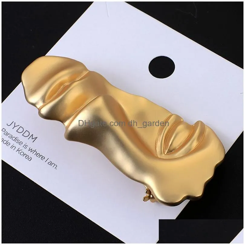 New Design Metal Abstract Face Mask Brooches Pins Collar For Women Gold Color Half Fashion Jewelry Dhgarden Ot7Ye
