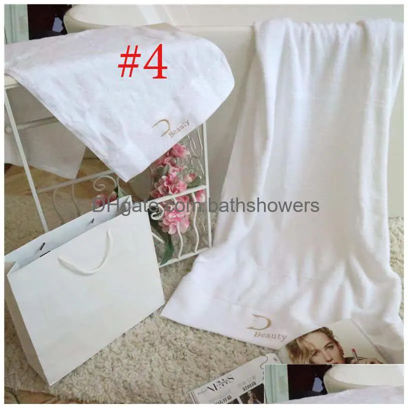 Embroidery Letter Bath Towels Sets Cotton Breathable Couples Home Toweles Luxury Beach Towel Bathroom Wear