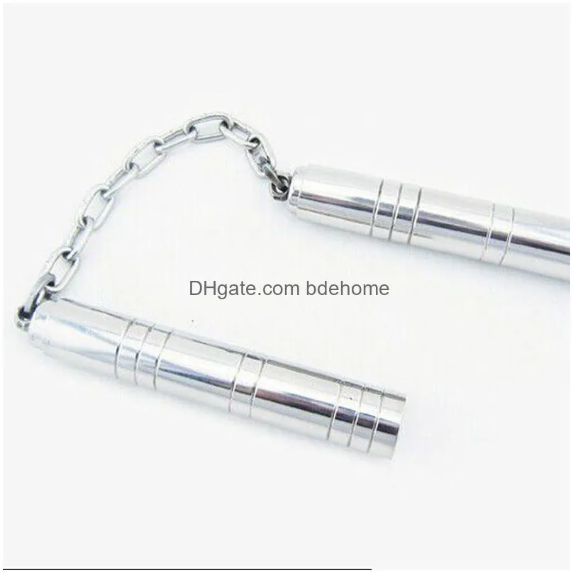 Accessories Fashion2022 Nunchakus All Stainless Steel Telescopic Portable Nunchaku Two Sticks With Highgrade Bag Boutique281H6013270 S Dhib1