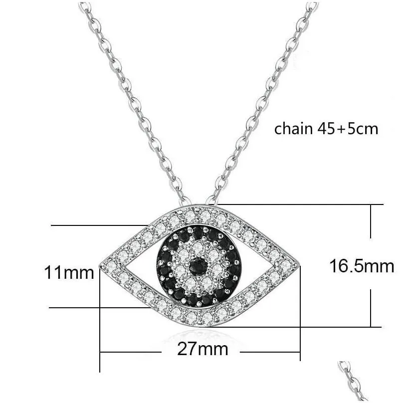 Pendant Necklaces Crystal Eye Pendant Necklace Black Stone Women Necklaces Fashion Jewelry Will And Jewelry Necklaces Pendants Dhz8E