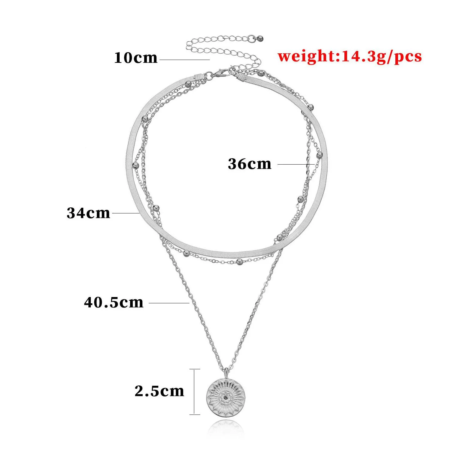 Pendant Necklaces Sier Gold Chains Mtilayer Choker Necklace Pendant Necklaces Wrap Women Fashion Jewelry Will And Sandy Gift Jewelry N Dhlsw
