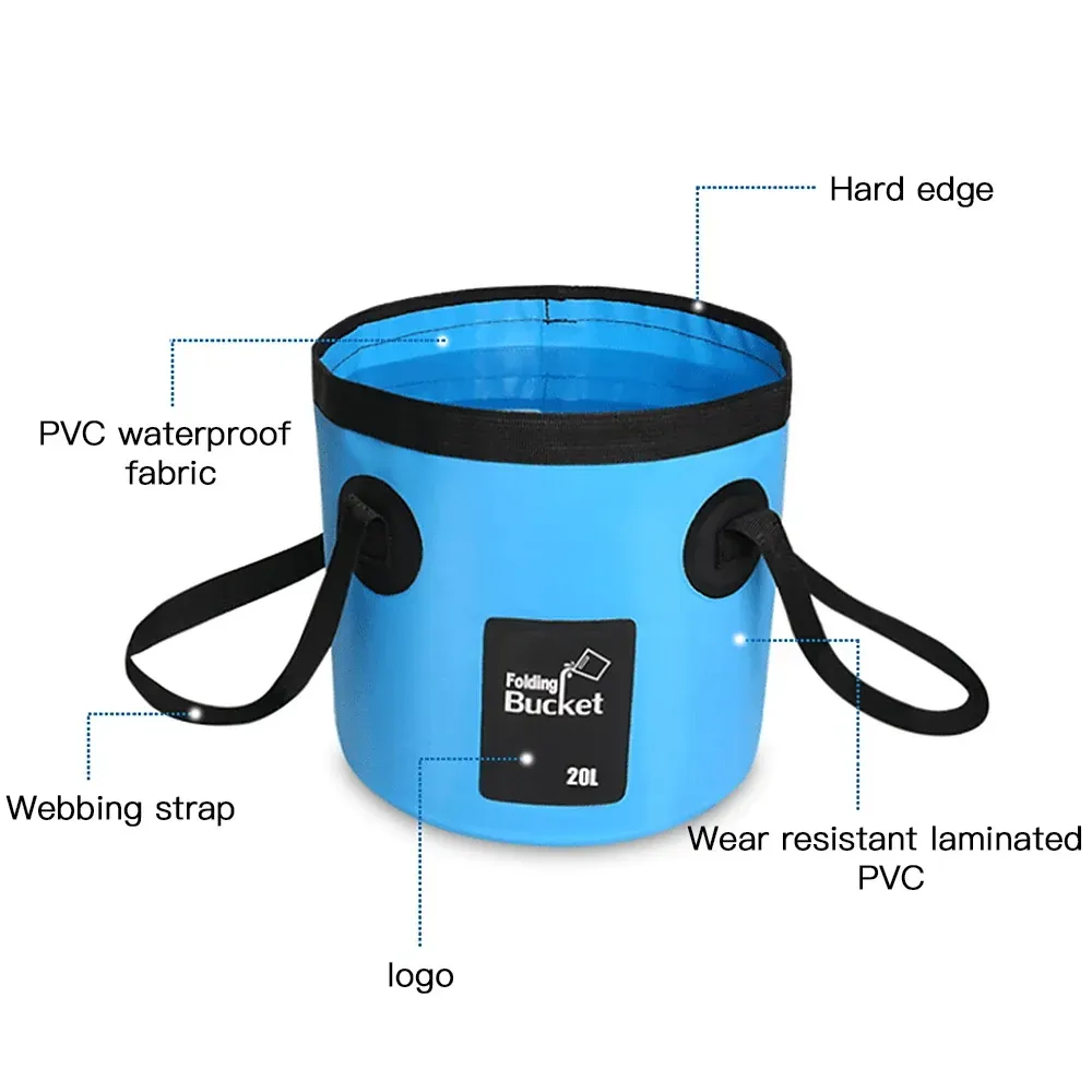 Other Household Sundries 12/20L Handheld Portable Folding Bucket Outdoor Cam Fishing Waterproof Pvc Car Wash Bag Foot Drop Delivery Dhxdb