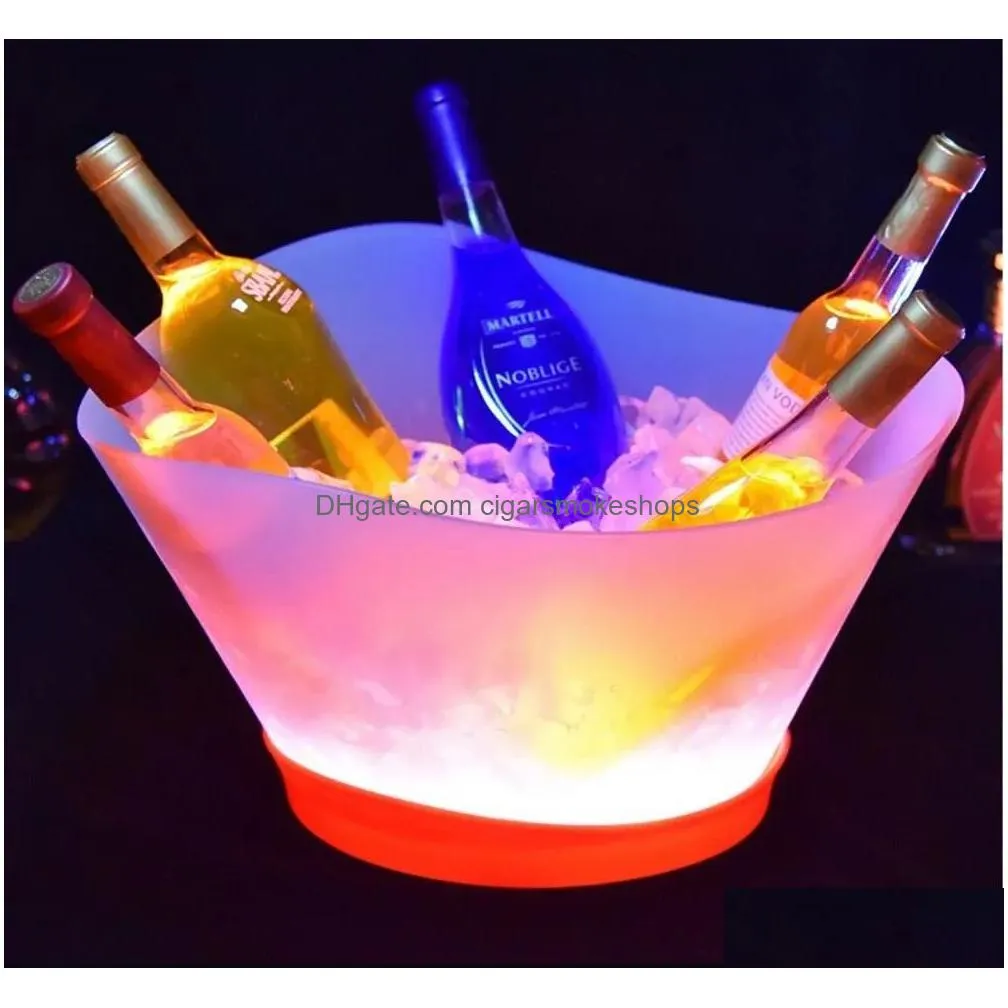 Other Event & Party Supplies Led Plastic Ice Bucket Bottle Cooler Glass Tray Beer Holder Wine Stand Vip Service Glorifier Display Rack Dhrcs