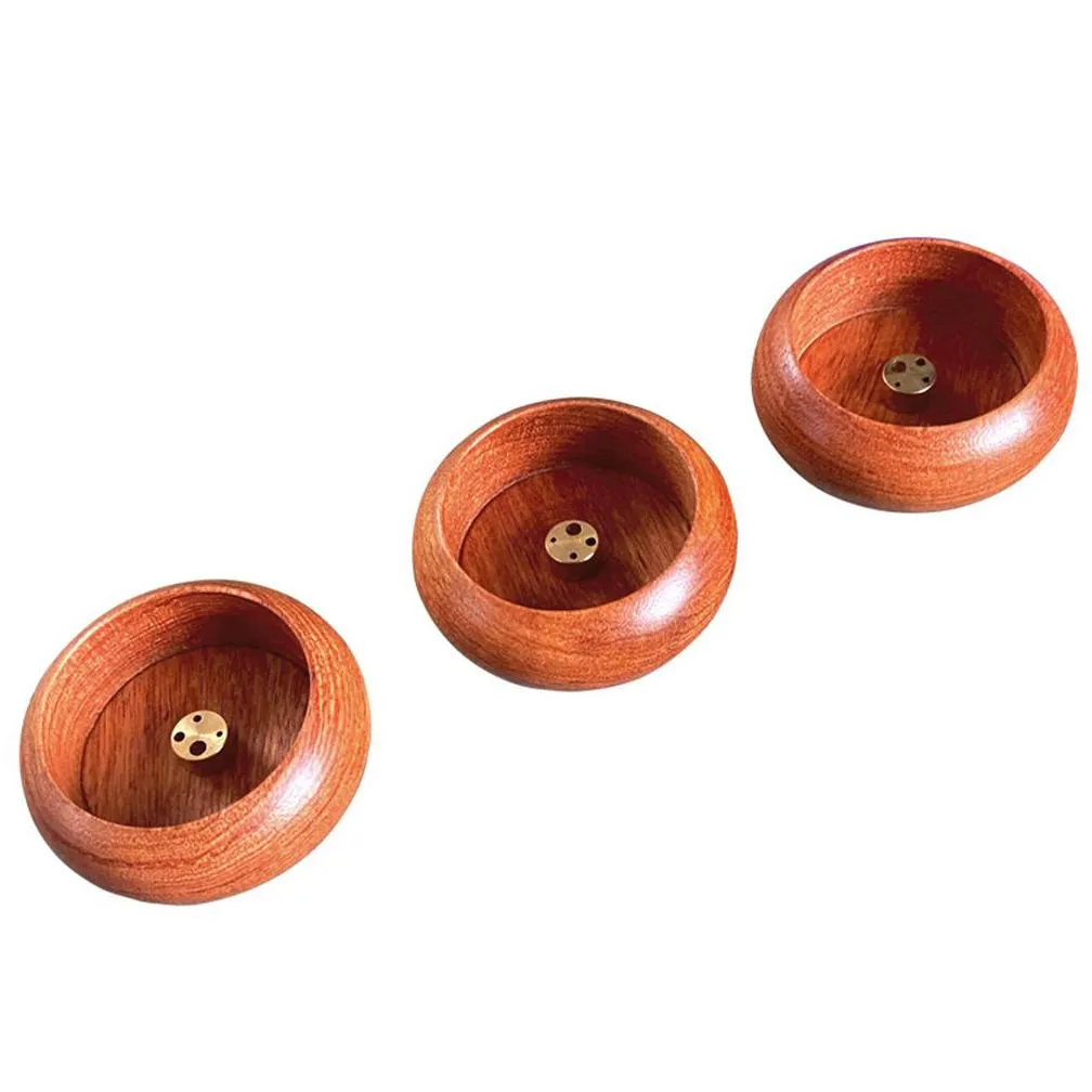 Fragrance Lamps Incense Ash Catcher Retro Burner Stick Holder Mini Bowl Shape Rosewood Buddhist Incenser Home Office Decoration Kdjk23 Dhqkr