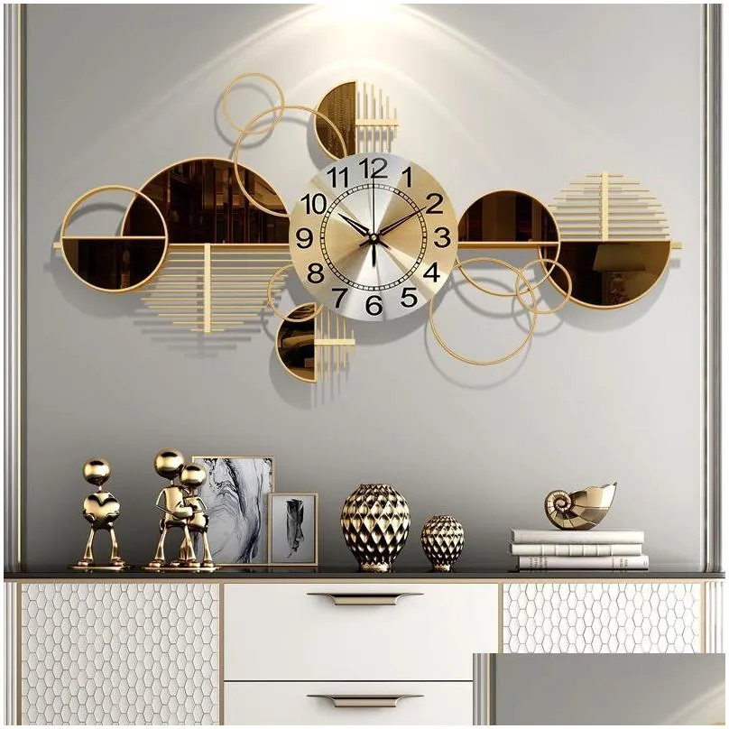 nordic light luxury living room home decoration personalized creative ironwork wall clock