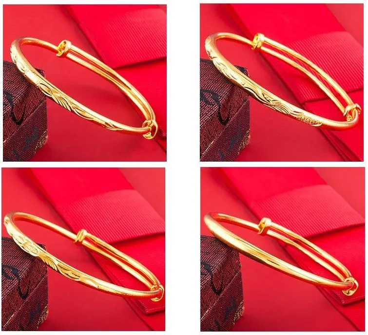 Bangle Fashion Accessories Wholesale Wire Bangle Bracelets Diy Jewelry Gold-Plated Bangles Adjustable Expandable Charm Scpture Bracele Dhcth