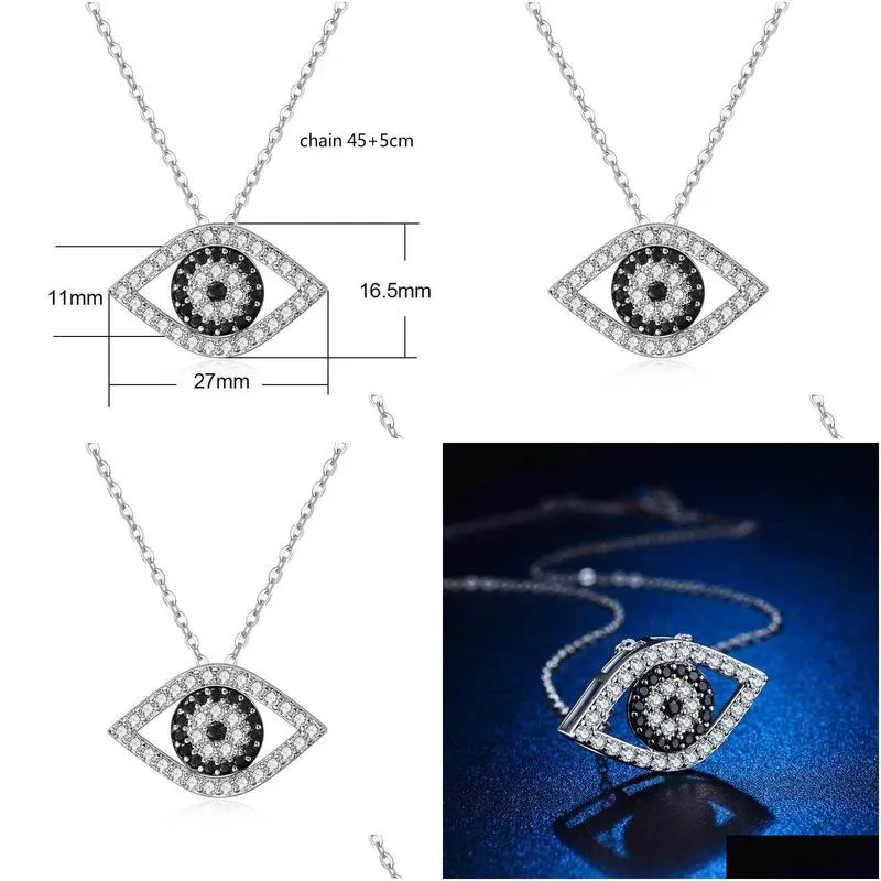 Pendant Necklaces Crystal Eye Pendant Necklace Black Stone Women Necklaces Fashion Jewelry Will And Jewelry Necklaces Pendants Dhz8E