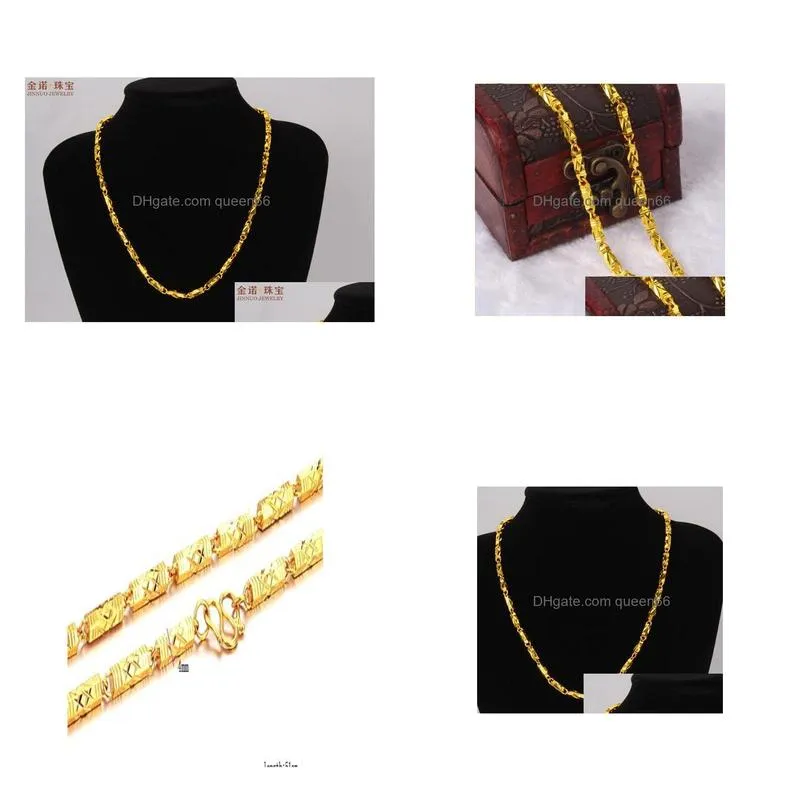 Chains Fast Fine Jewelry 24K Gold Filled Necklace Chain Factory Direct Length51Cm Weight46G6859518 Jewelry Necklaces Pendants Dhgxc