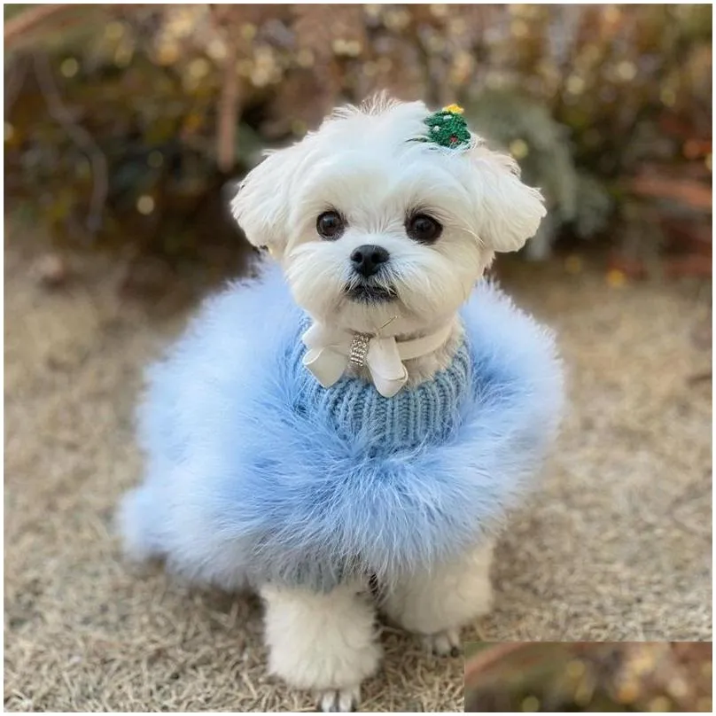 Dog Apparel Colorf Puppy Clothes Designer Small Cat Luxury Sweater Schnauzer Yorkie Poodle Fur Coat 1537 D3 Drop Delivery Home Garde Dhixh