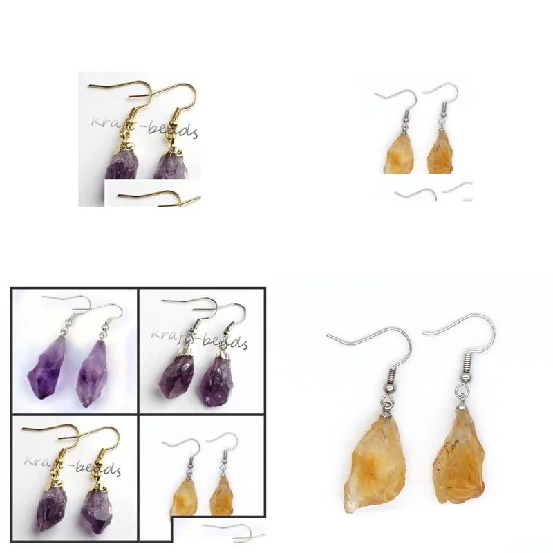 Arts And Crafts Natural Crystal Earrings 14 Qq2 Drop Delivery Home Garden Gifts Dhglc