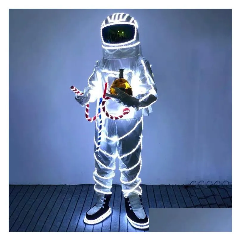 Other Event & Party Supplies Luminous Space Suit Christmas Carnival Halloween Led Lighting Costume For Masquerade Party Club Cosplay A Dhshg