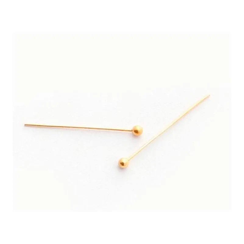 Pins & Needles 1000Pcslot Ball Head Pins Sier Gold Jewelry Beads Diy Accessories For Making 50Mm8344500 Jewelry Jewelry Findings Compo Dhke6