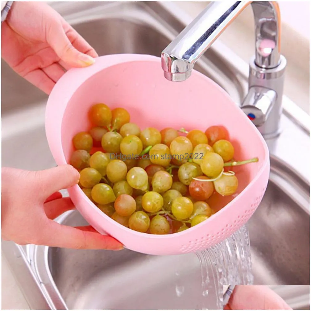  food grade plastic rice beans peas washing filter strainer basket sieve drainer cleaning gadget kitchen accessories