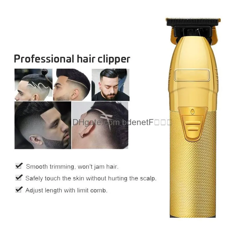 Hair Trimmer Professional Hair Clipper Barber Men Cordless Carving Haircut Hine Electric Clippers Shaving Hine2205565 Hair Products Ha Dh95H