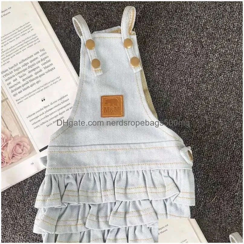 Dog Apparel Dog Clothes Denim Jeans Dress Jumpsuit Coat Jacket Boy Girl Clothing Couple Pet Outfit Puppy Costume Overalls Dropship 210 Dhjq4