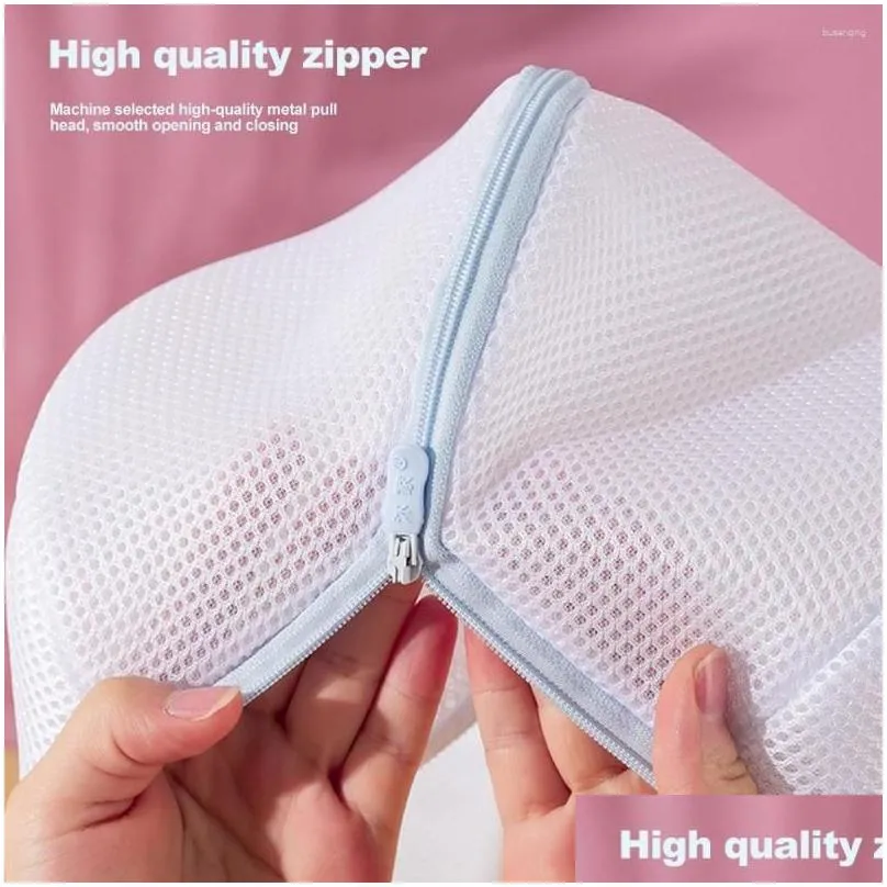 Laundry Bags Laundry Bags Underwear Washing Care Hangable Bra Washer Protector For Bathroom Home Garden Housekeeping Organization Clot Dhqjc