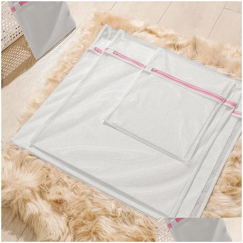 Laundry Bags Laundry Bags Mesh Wash For Delicates Lingerie Washing Home Garden Housekeeping Organization Clothing Racks Dh8Fo