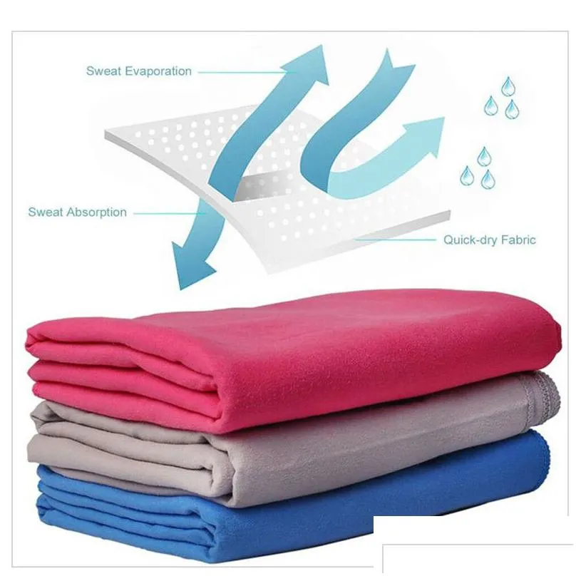 Bath Towel Microfiber Sports Quick-Drying Super Absorbent Cam Soft And Lightweight Gym Swimming Yoga Beach Drop Delivery Home Garden Dhxox