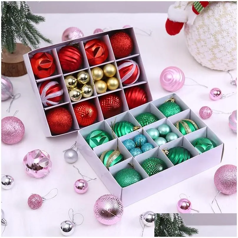 Party Decoration Party Decoration Electroplating Christmas Balls Room Decor Gift Box Tree Pendant Home Bedroom Layout Holiday Ornament Dhza2