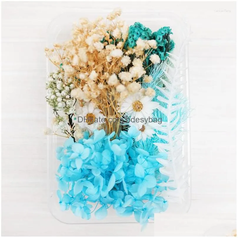 Decorative Flowers Mixed Natural Dried Material Diy Art Floral Decors Collection Gift Craft Home Decoration Pressed Dhvxq