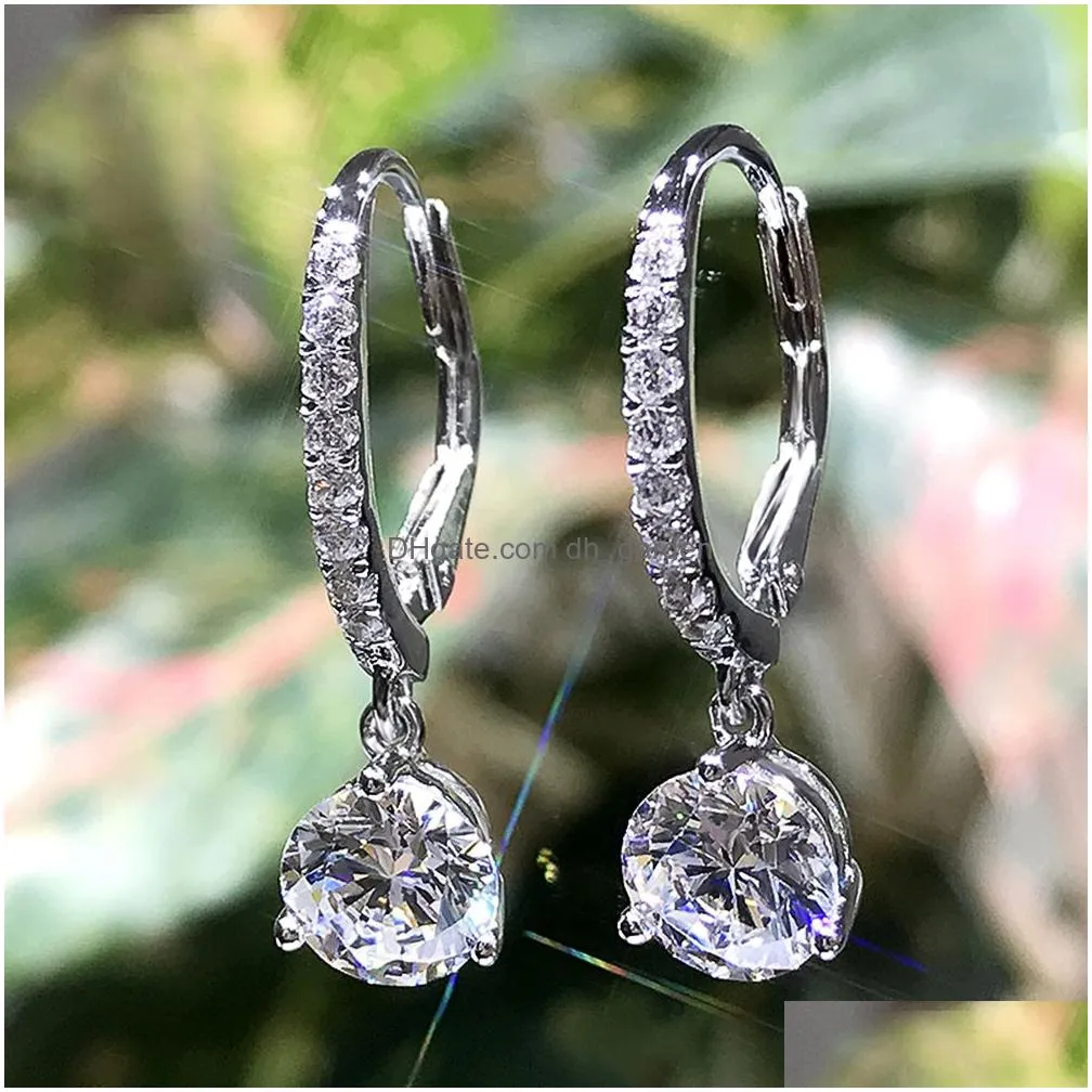 Delicate Pear Cz Drop Earrings Women Crystal High Quality Versatile Nice Gift Love Fashion Jewelry Daily Party Earring Dhgarden Otli2