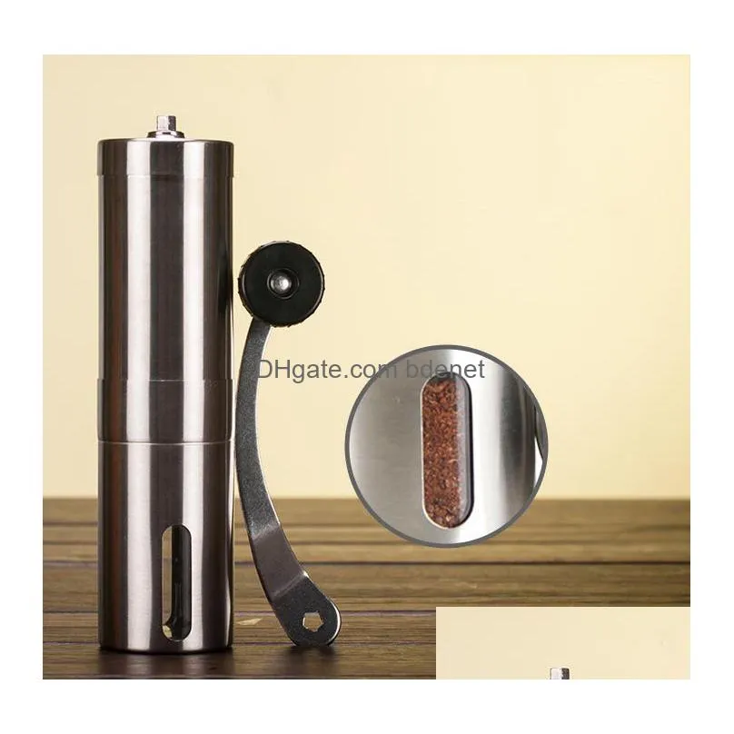 Mills Manual Coffee Grinder Bean Conical Burr Mill For French Pressportable Stainless Steel Pepper Mills Kitchen Tools Wx914646512238 Dhyzg