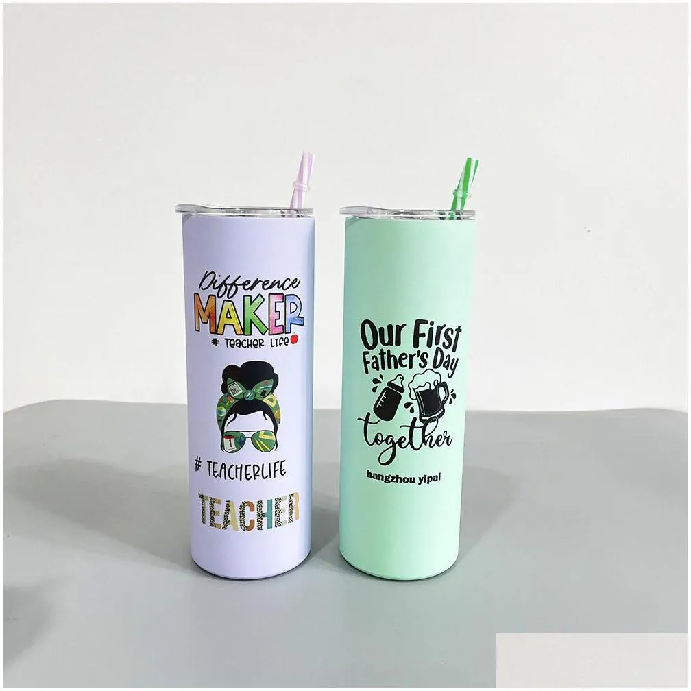 Sublimation Blanks Wholesale Sublimation Blanks Tumbler 20 Oz Skinny Straight Stainless Steel Insated Tumblers Office School Business Dh0Na