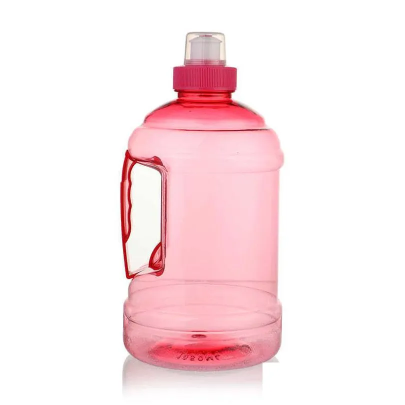 Water Bottles 1 Gallon Sport Bottle Big Capacity Tritan Kettle Drink Bpa Outdoor Fitness Space Cup 2500Ml 2.2 Liter Drop Delivery Ho Dhyz8