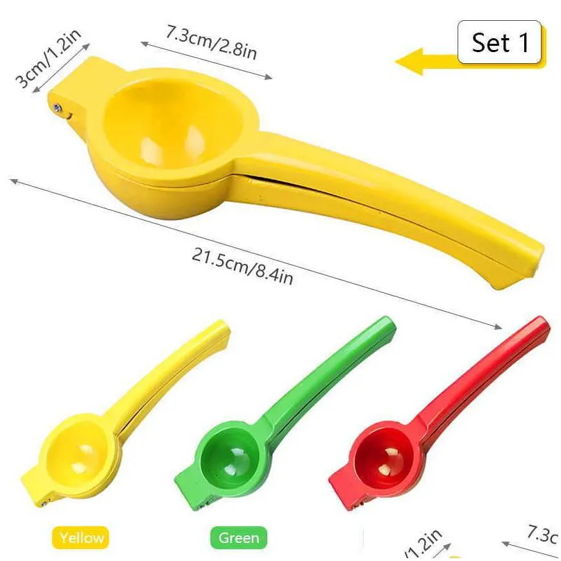 Fruit Vegetable Tools Konco Metal Lemon Lime Squeezer Stainless Steel Manual Citrus Press Juicer Hand Juicier  Tool Kitchen Dr Dhchb