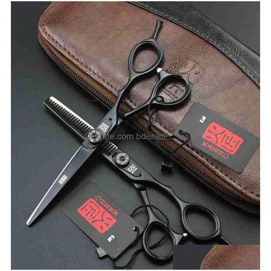 Hair Scissors New Arrival Professional Barber Hair Cutting Scissors Kasho Gf60 55 Inch60 Inch 6Cr Sierblackrose Golden7698527 Hair Pro Dhgqc