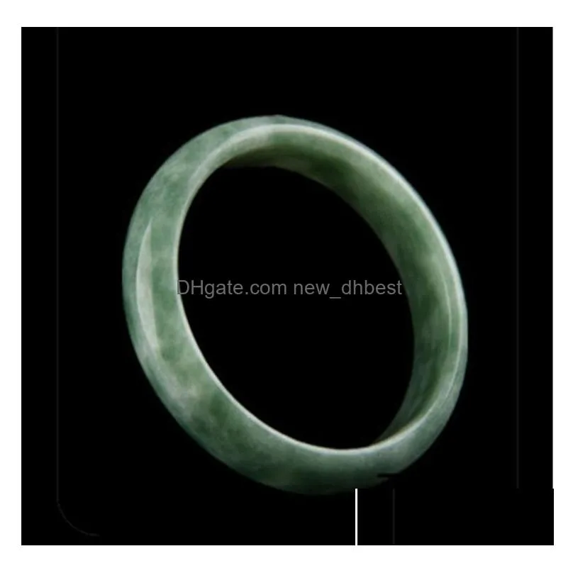 Bangle 56-60Mm Wholesale A Grade Pure Natural Jade Bangle Bracelet Jade-Bracelet Jewelry Bracelets Dhhvx