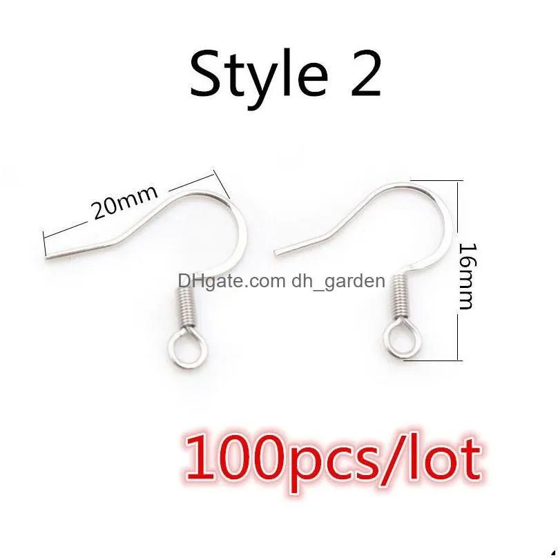 Never Fade High Quality Stainless Steel Diy Earring Findings Clasps Hooks Jewelry Making Accessories Earwire Dhgarden Otzuj