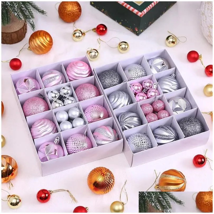 Party Decoration Party Decoration Electroplating Christmas Balls Room Decor Gift Box Tree Pendant Home Bedroom Layout Holiday Ornament Dhza2