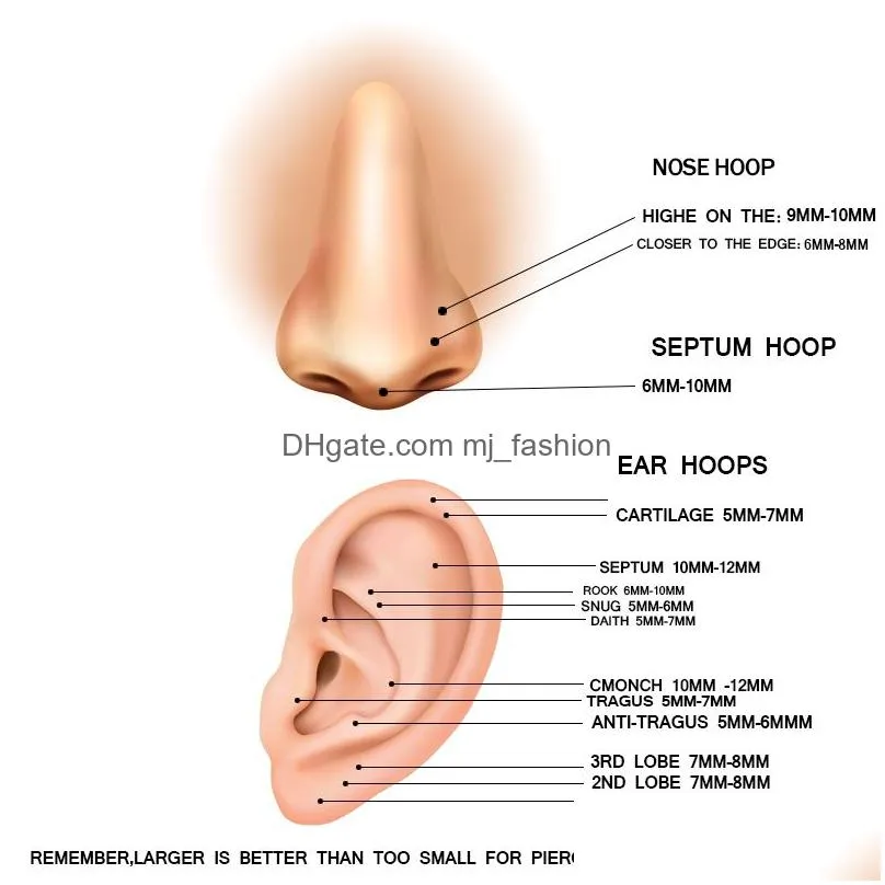 Nose Rings & Studs Septum Piercings Zircon Titanium Nose Ring G23 Hinge Labret Helix Segment Earrings Y Industrial Hoop Body Jewelry J Dhdgk