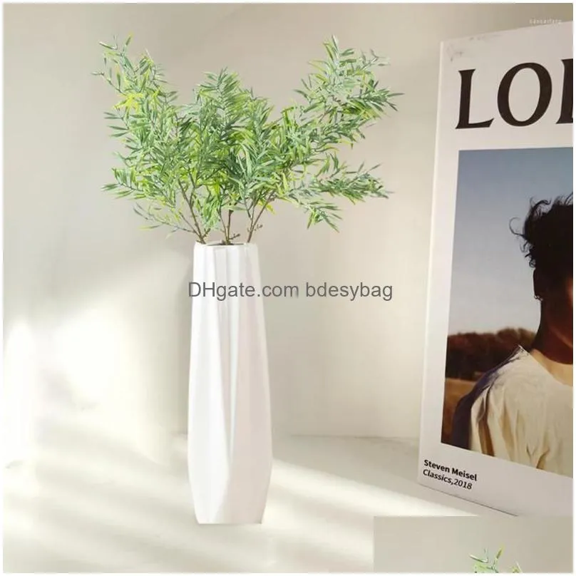 Decorative Flowers 1 Branch Artificial Willow Non-Fading Simation 5 Forks Fake Wicker Diy Flower Basket Accessories Dhigs