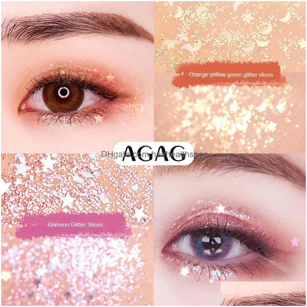 Eye Shadow Eye Shadow Agag Butterfly Eyeshadow 6 Colors Lucky Koi Palette Glitter Shimmer Powder Matte Cosmetica Health Beauty Makeup Dh0Ad