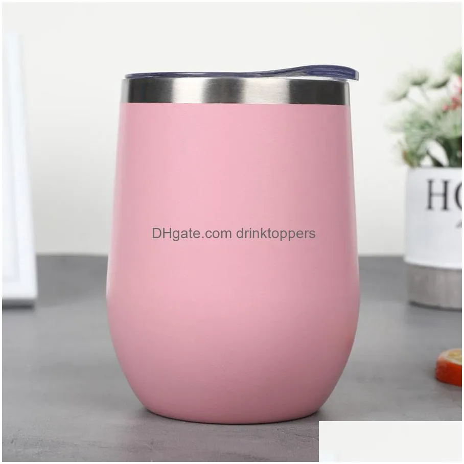 12oz stainless steel tumbler wine glasses egg cup water bottle double wall vacuum insulated beer mug kitchen bar drinkware sea ship