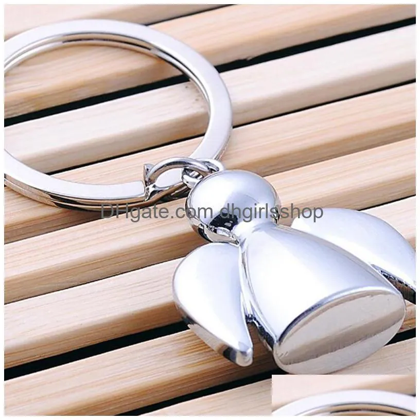 Key Rings Fashion Stereo Angel Keychain Key Rings Chain Bag Hangs For Women Men Jewelry Gift Will And Sandy New Jewelry Dhij5