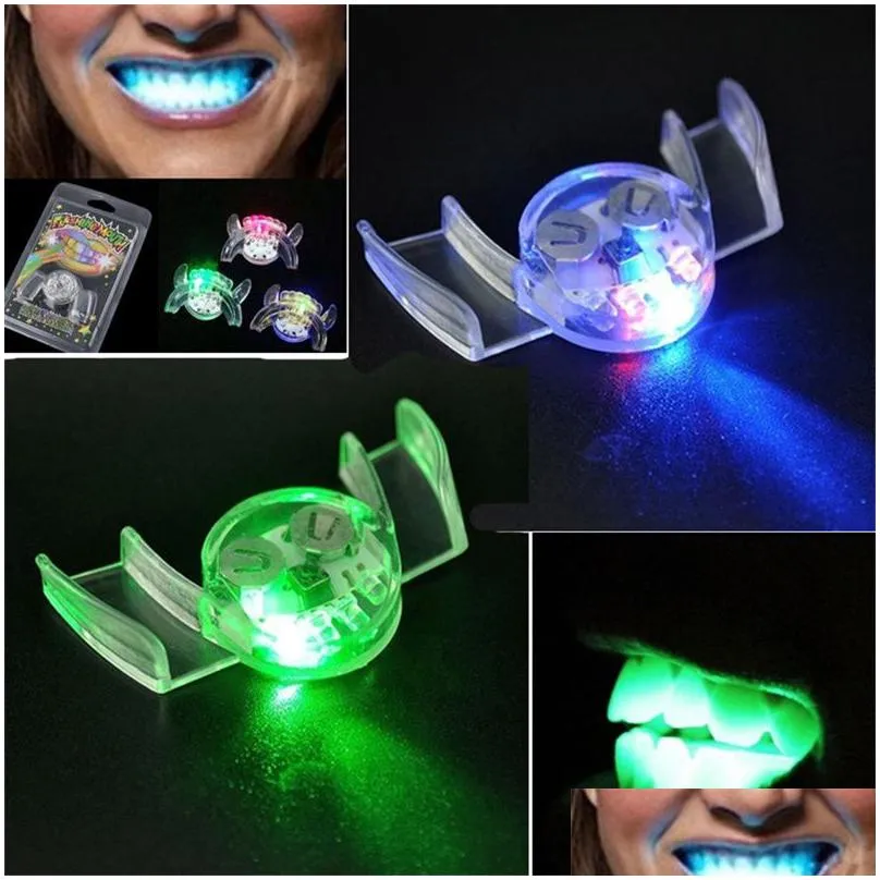 Other Festive & Party Supplies Halloween Party Tools Led Mouth Teeth Guard Glowing Flashing Braces Bracket Moutiece Carnival Novelty T Dhdmp