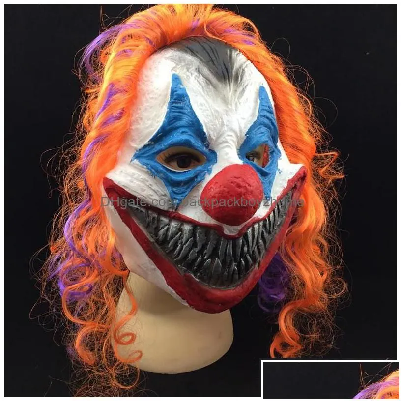 party masks halloween scary mask latex clown face wry fl horror masquerade drop delivery home garden festive supplies dhsl8