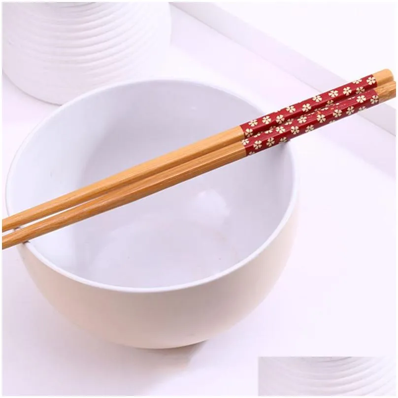 Chopsticks Natural Bamboo Chopsticks Tableware Wedding Favor Gift Souvenirs Creative Gifts With Retail Packaging Home Garden Kitchen, Dhsna