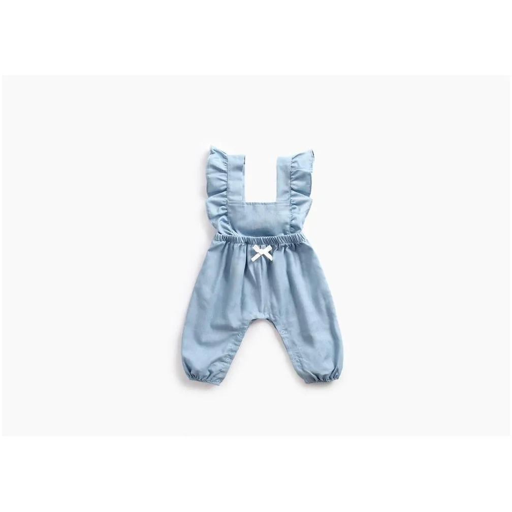 Rompers Baby Kids Clothing Romper Solid Color 100 Cotton High Quality Spring Fall Lolita Baby, Kids Maternity Baby Kids Clothing Jumps Dhvo0