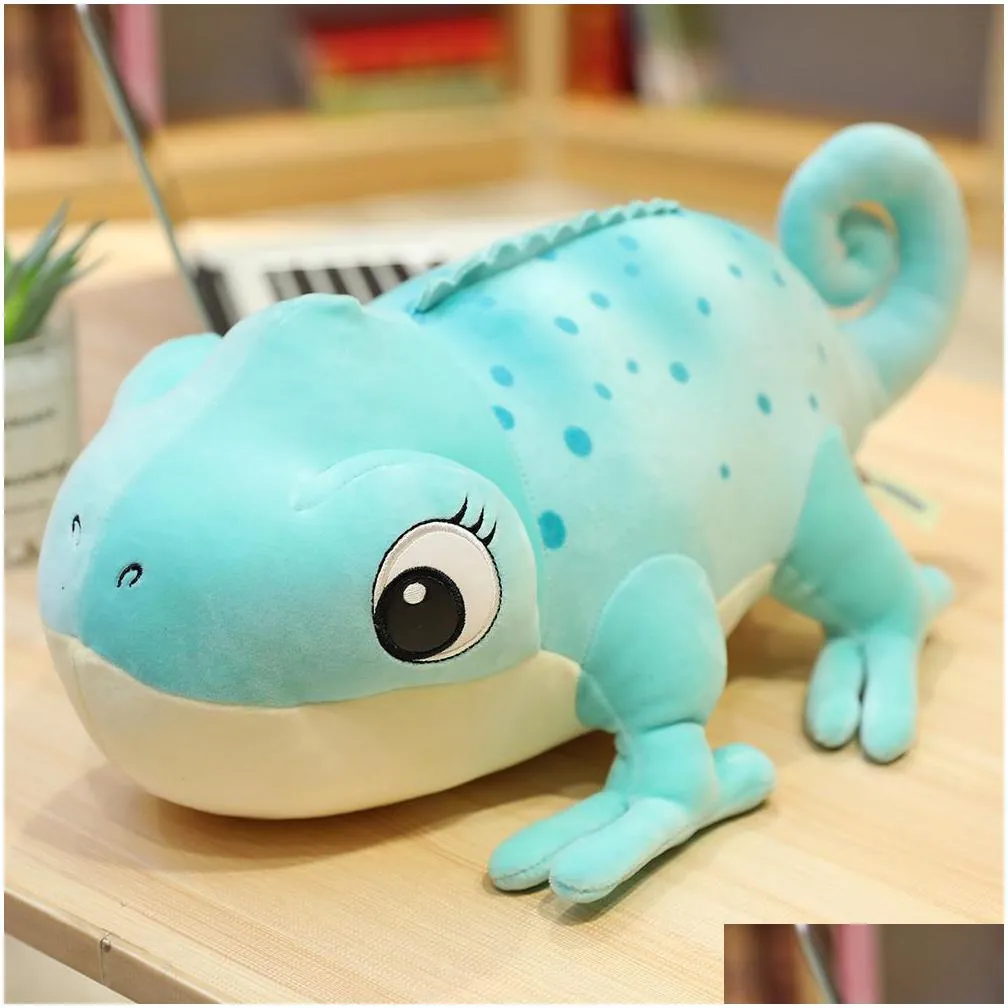 Stuffed & Plush Animals Chameleon Plush Toy Cute Simation Small Lizard Dolls Doll Childrens Birthday Gift For Girls And Boys Ups Or 30 Dh7Il