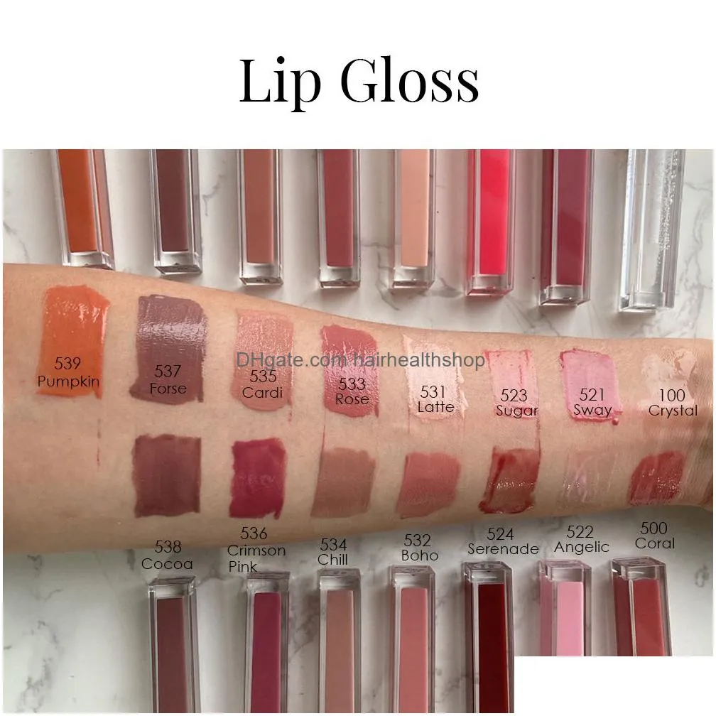 Lipstick Lipstick Pre-Made Lip Gloss Nude Colors Pigmented Wholesale Private Label Printed On Package 15Ml Squeeze Tube Vegan Cruelty Dhf4X
