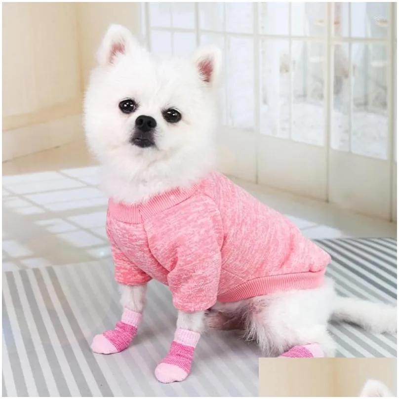 Dog Apparel Dog Apparel Socks Dogs Protector With Cartoon Pattern For Outdoor Home Garden Pet Supplies Dog Supplies Ot7Oc