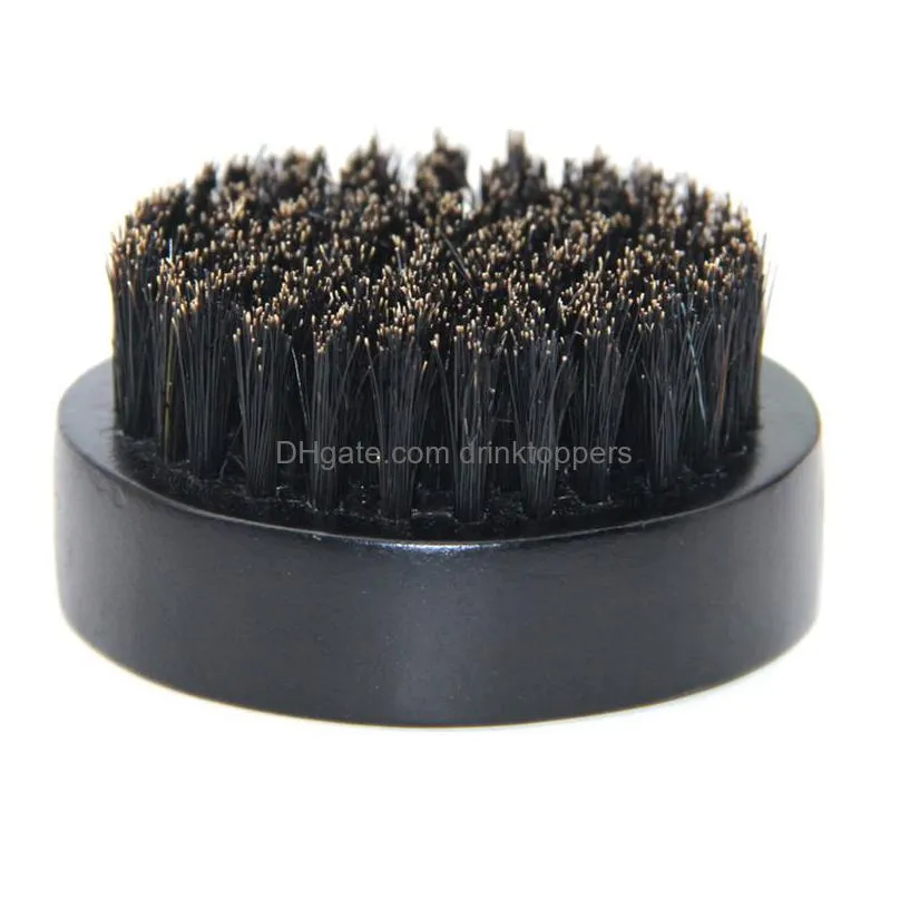 natural boar bristles beard brushes portable black wooden handle bathroom facial cleaning brush household massage beauty tools