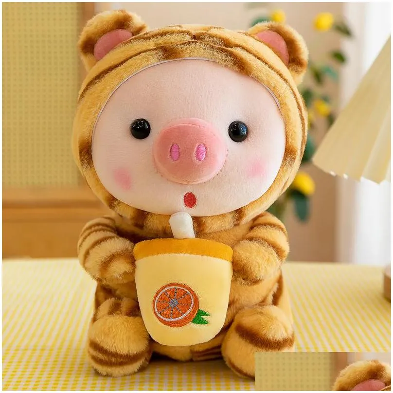 Plush Dolls Plush Doll Frog Tiger Rabbit Pig Girl Slee Birthday Gift Toy 25Cm Toys Gifts Stuffed Animals Plush Dhah1