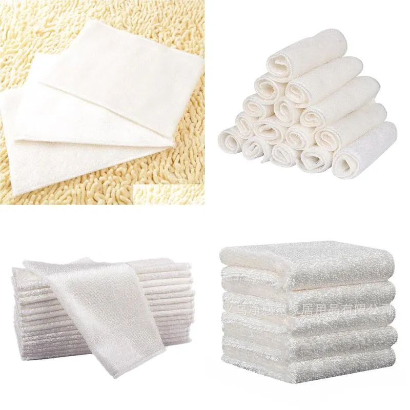 Cleaning Cloths Bamboo Fiber Dishcloth Cleaning Cloth 23 X 18Cm 100 Wi Home Garden Housekeeping Organization Household Cleaning Tools Otxdk