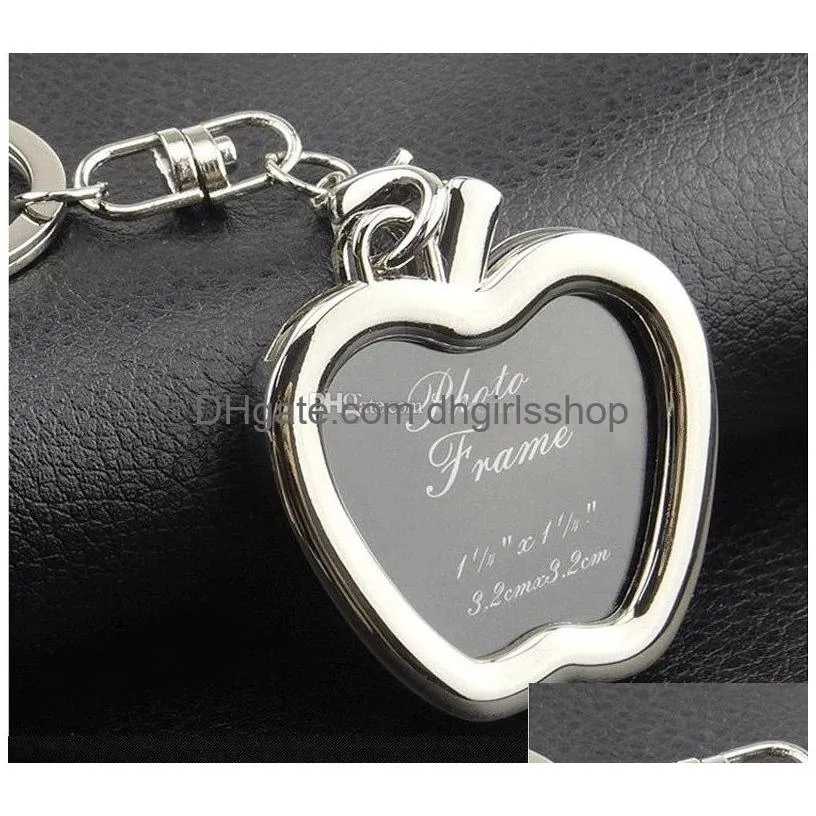 Keychains & Lanyards Po Frame Locket Love Picture Key Rings Heart Pendants Bang Hangs For Women Men Anniversary Present Gift Fashion A Dhset